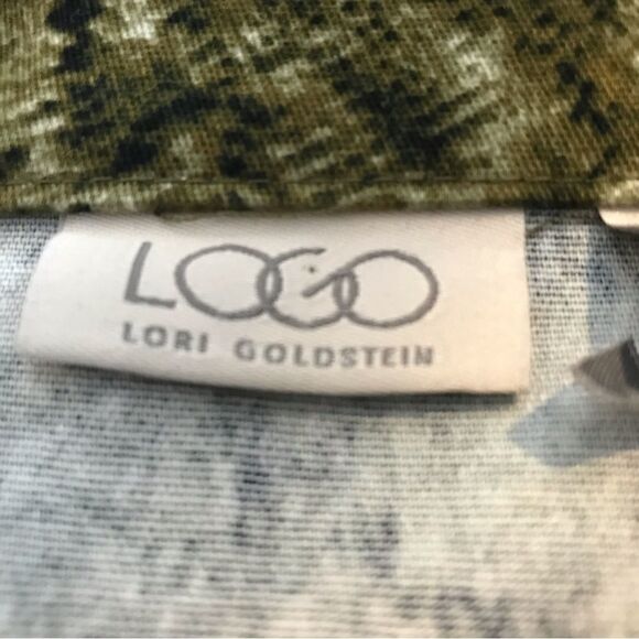 LoGo Lori Goldstein Jacket Women's Size 10 Green Animal Print Zippered P… - Picture 12 of 12